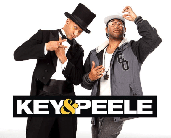 A promotional photo from the skit or sketch comedy show Key and Peele - part of the Celtx (occasionally misspelled as celtix) Screenwriting Series